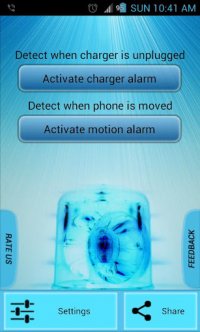 Anti theft alarm на планшете